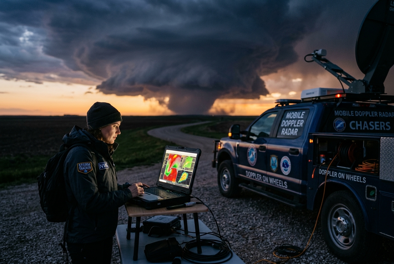 Doppler Velocity & Dual-Polarization Radar: Calculating Radial Wind Shear and Hydrometeor Profiles for Field Weather Prediction
