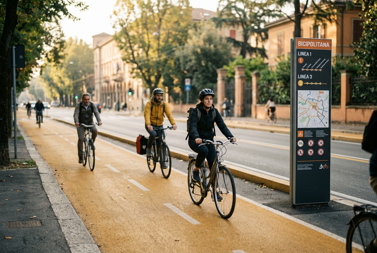 Bicipolitana Di Bologna: L'Ingegneria Della Rete Ciclabile Metropolitana Tra Dorsali Radiali, Nodi Di Interscambio E Mobilità Attiva