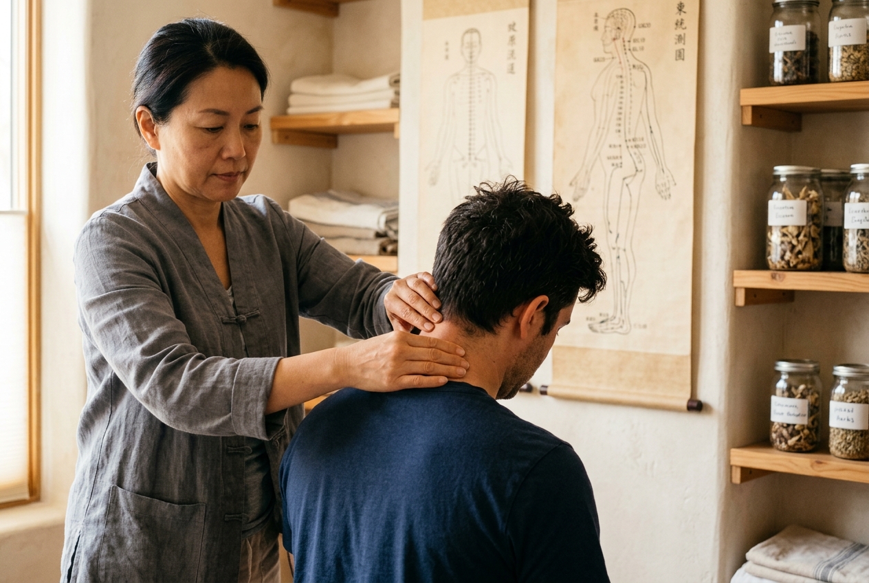 Divergent Meridians: Navigating Deep Visceral Branching, Six Confluences, and Craniocervical Acupressure Protocols