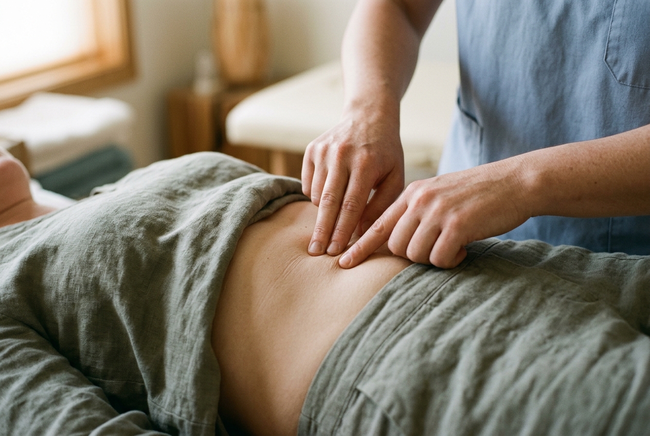 Front-Mu Points: Navigating Ventral Alarm Networks, Visceral Diagnostic Palpation, and Abdominal Acupressure Protocols