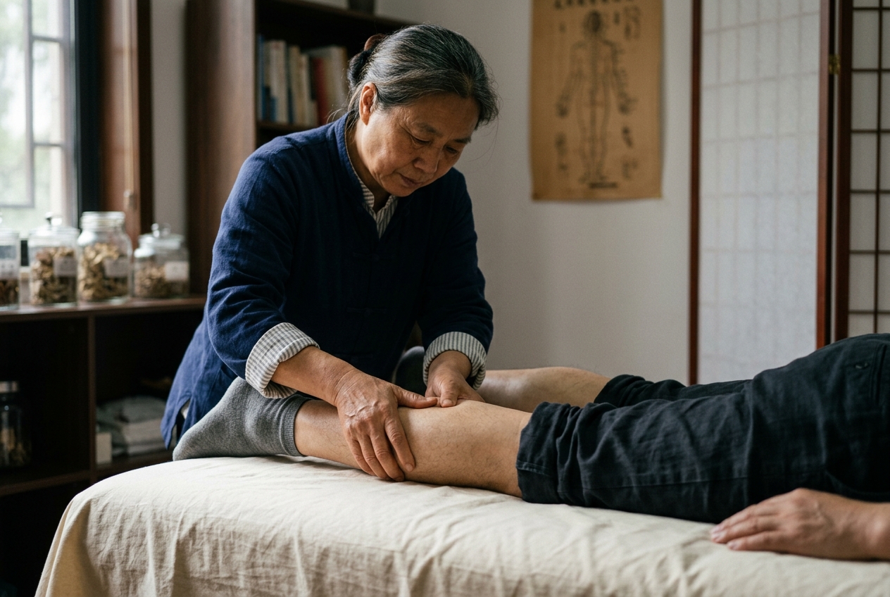 Sinew Meridians: Navigating Myofascial Kinetic Chains, Musculoskeletal Articulation, and Ah-Shi Acupressure Protocols