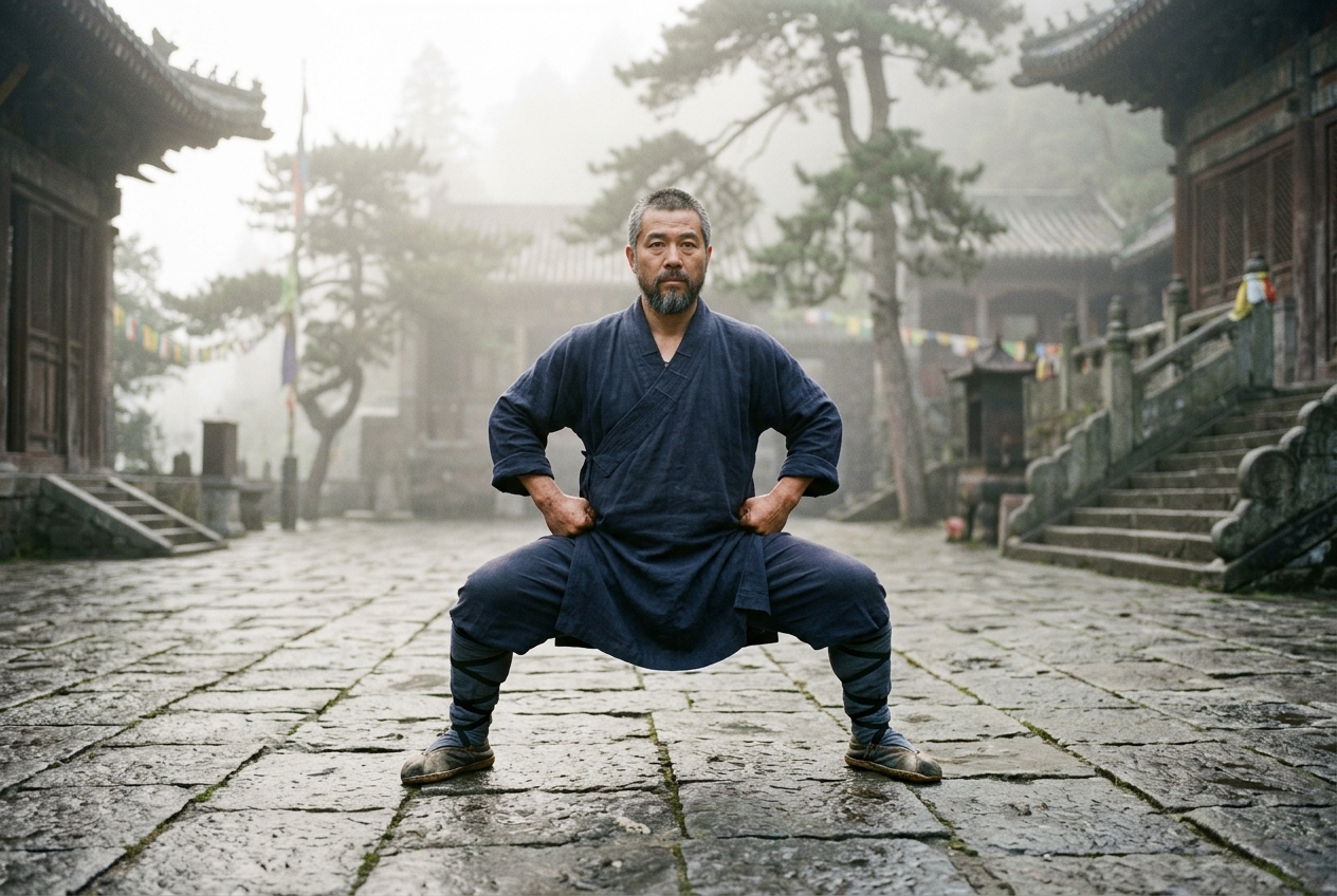 Ma Bu Horse Stance Qigong: Isometric Quadriceps Recruitment, Pelvic Girdle Stabilization, and Ground Reaction Force Anchoring in Classical Martial Daoyin