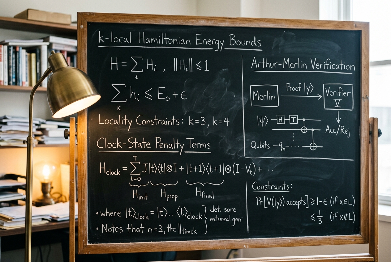 QMA Complexity Class: Defining Quantum Verification, the Local Hamiltonian Problem, and Kitaev's Cook-Levin Theorem