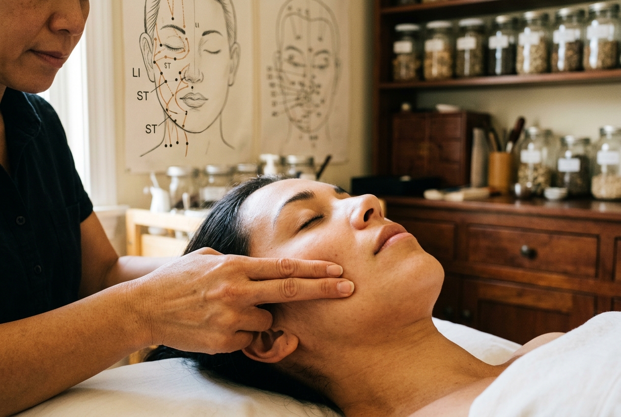 Facial Meridian Microsystem: Navigating Craniofacial Somatotopic Mapping, Ling Shu Visceral Topography, and Precision Acupressure Protocols