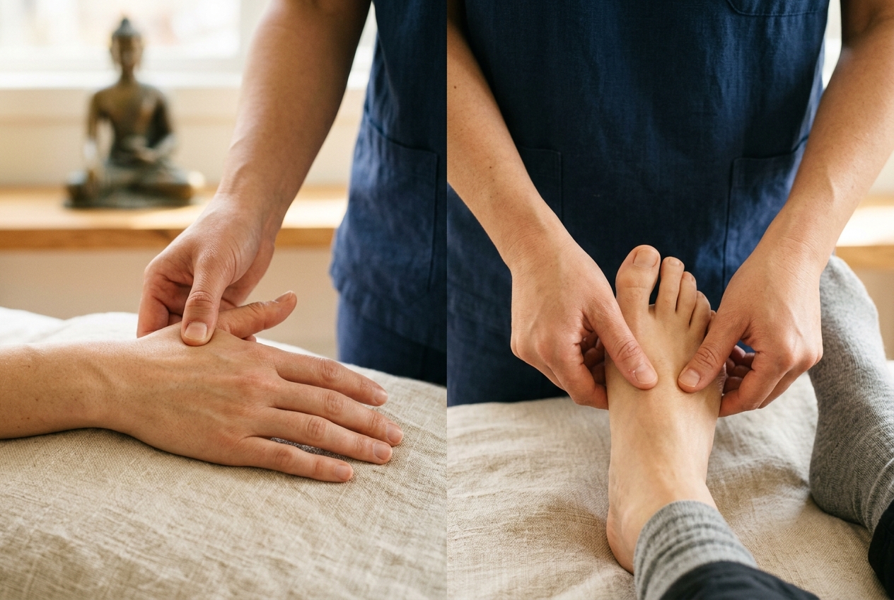 Four Gates Protocol: Navigating Bilateral LI4 and LV3 Dynamics, Systemic Qi Harmonization, and Distal Acupressure Protocols