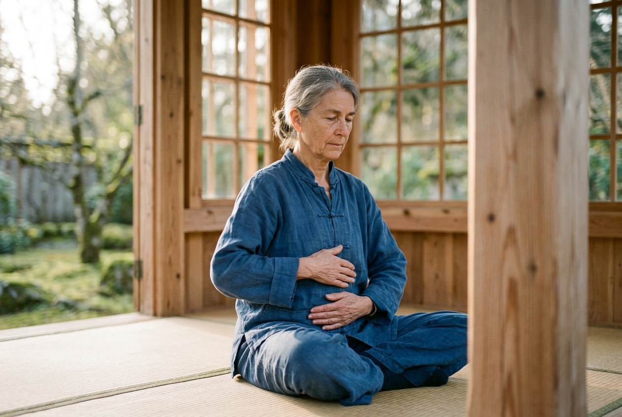 Rou Fu Gong Abdominal Rubbing Qigong: Visceral Peristalsis, Enteric Fascial Unwinding, and Lower Dantian Thermogenesis in Classical Daoist Daoyin