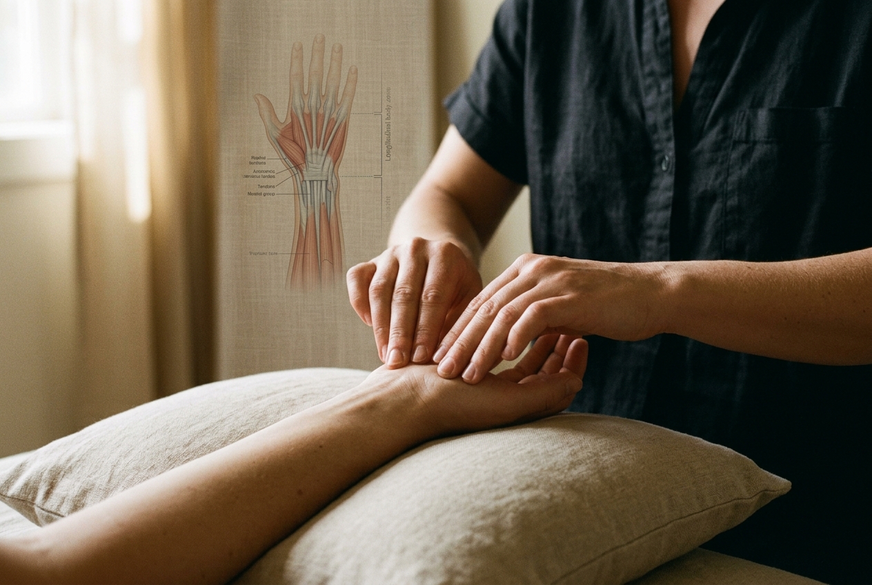 Wrist-Ankle Meridian Microsystem: Navigating Hexagonal Longitudinal Somatotopy, Subcutaneous Fascial Tension, and Precision Acupressure Protocols