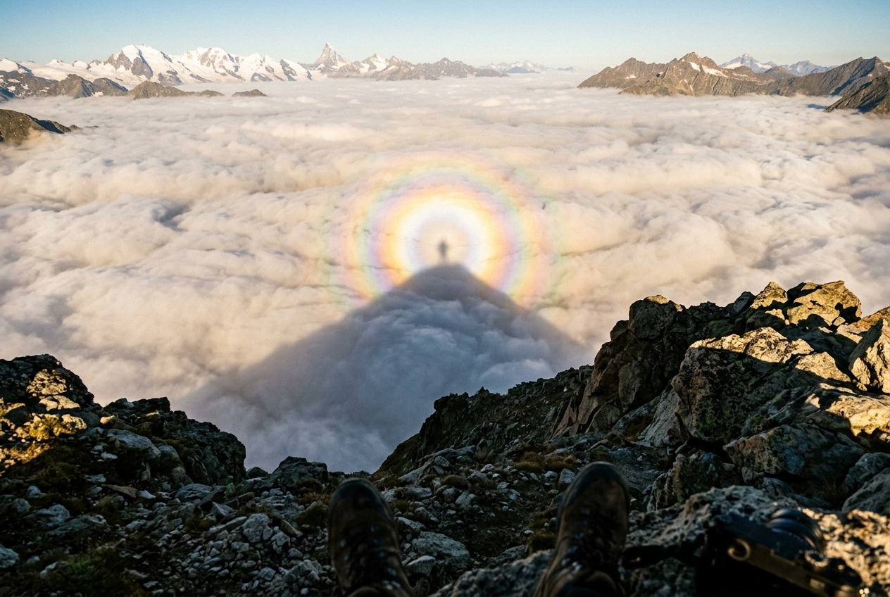 Atmospheric Glories & Brocken Spectre Dynamics: How Complex Angular Backscattering and Droplet Surface Waves Forge Spectral Halos Around Antisolar Shadows