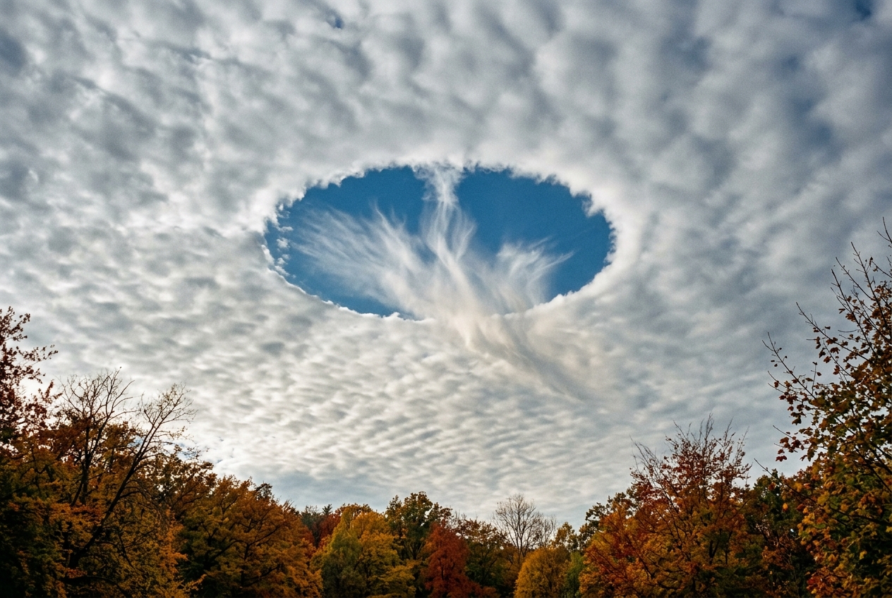 Fallstreak Holes & Supercooled Droplet Glaciation: How Localized Adiabatic Expansion and Ice Crystal Cascades Carve Expanding Voids in Altocumulus Decks
