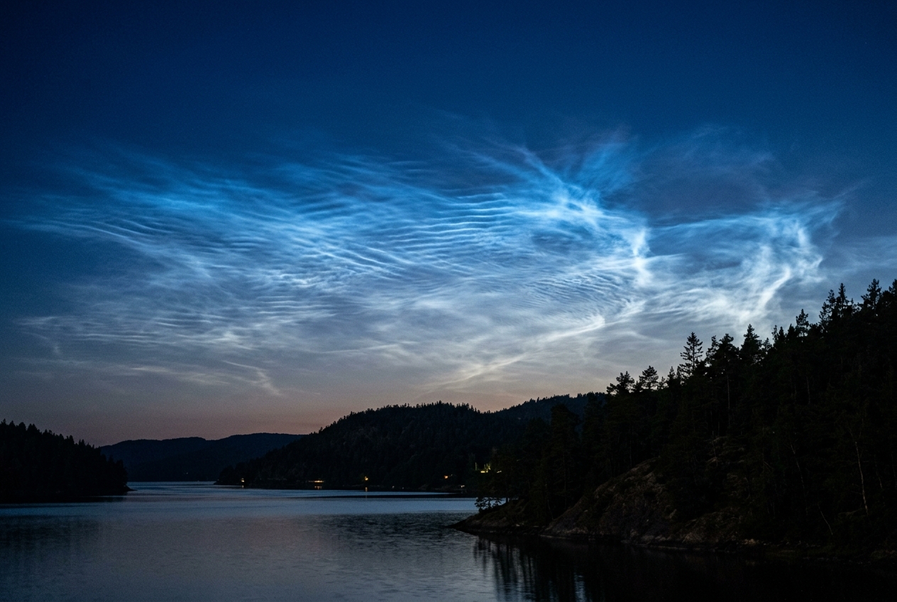 Noctilucent Cloud Dynamics & Mesospheric Ice Nucleation: How Polar Mesopause Supercooling and Meteoric Smoke Forge Electric-Blue Twilight Filaments