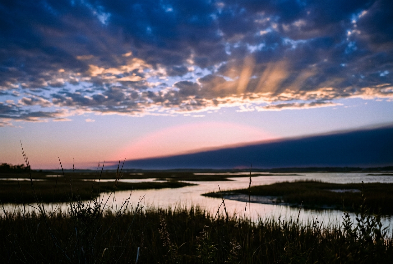Rayleigh and Mie Scattering & Solar Radiative Transfer: How Particle Size Regimes Dictate Sky Color, Twilight Arcs, and Crepuscular Rays