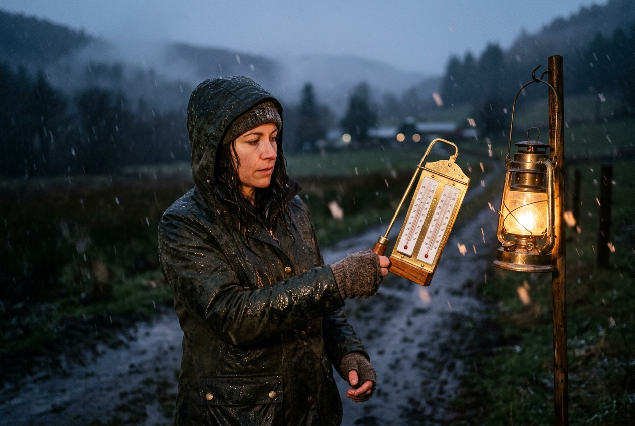 Wet-Bulb Temperature & Psychrometric Cooling: How Evaporative Thermodynamics Dictates Rain-Snow Transitions and Extreme Heat Stress Limits