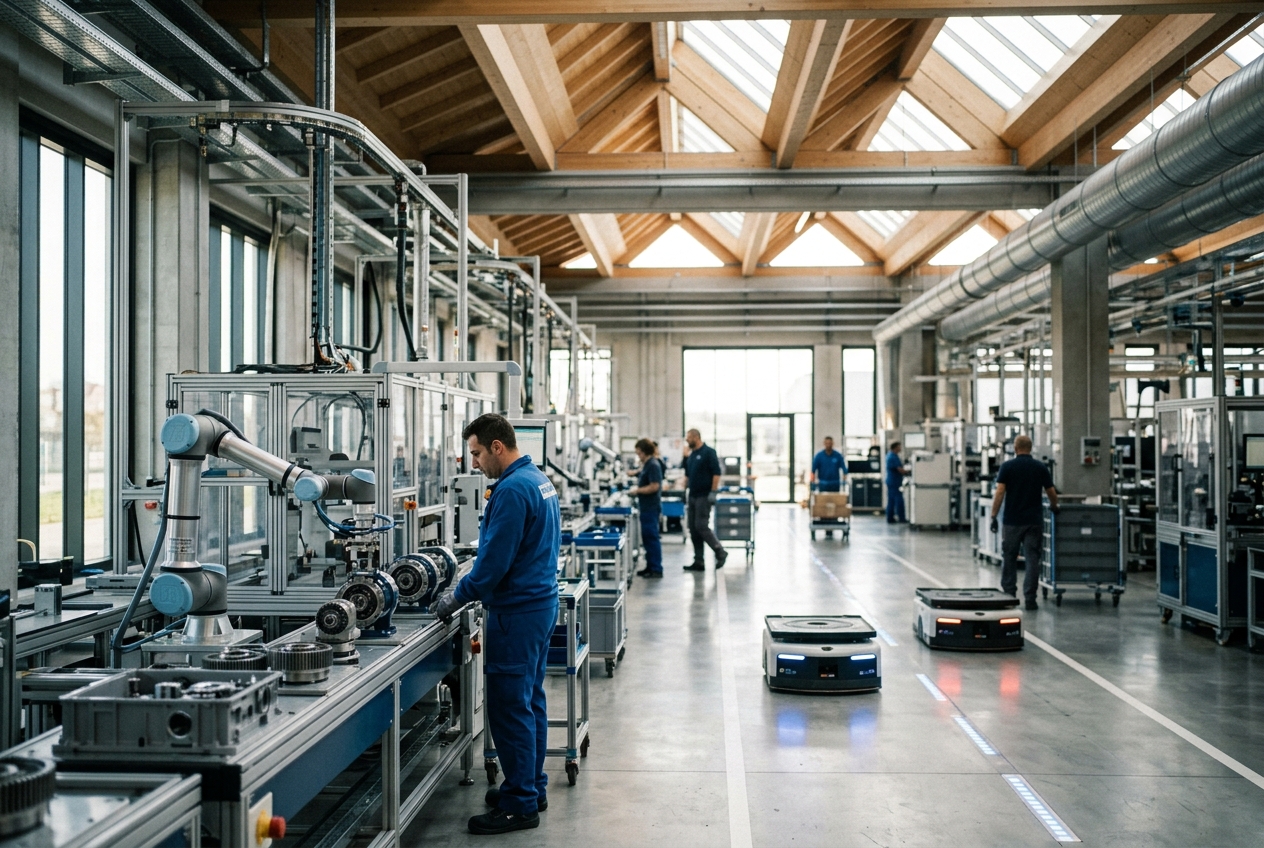 Stabilimento Bonfiglioli EVO Di Calderara Di Reno: L'Ingegneria Della Trasmissione Di Potenza Tra Meccatronica 4.0, Robotica Autonoma AGV E Architettura Industriale NZEB