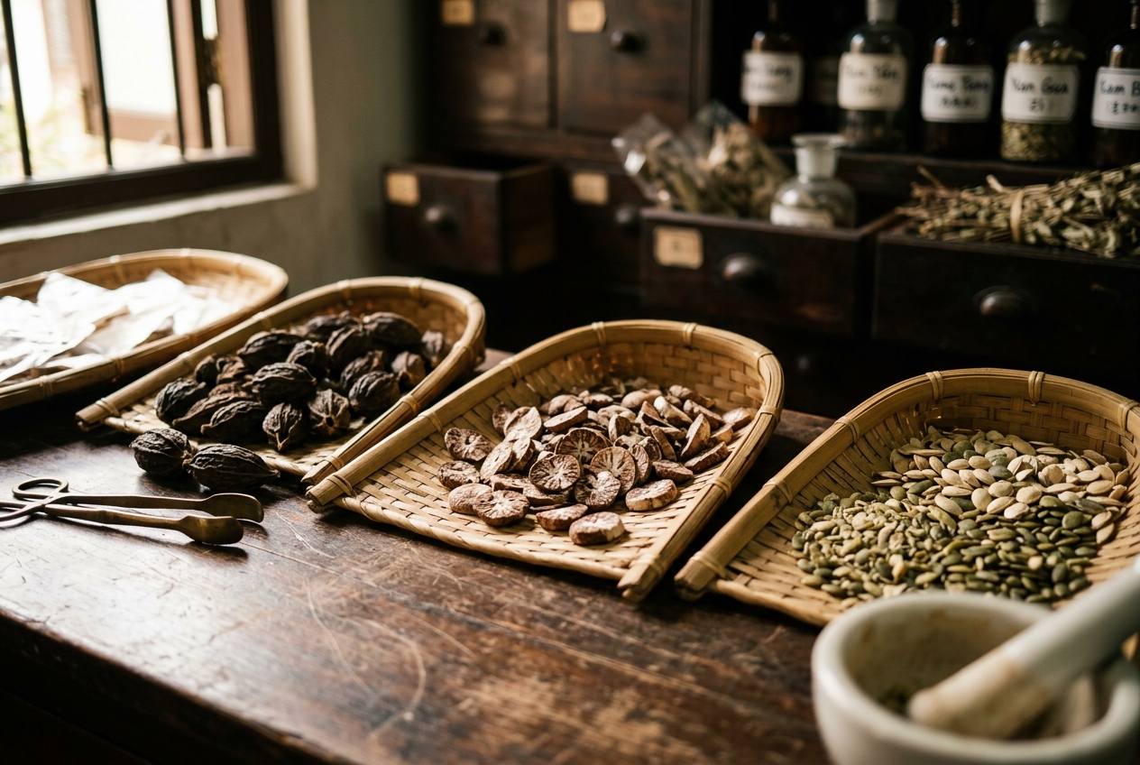 Parasite-Expelling Herbs (Qu Chong Yao) Pharmacodynamics: Governing Helminthic Eradication, Intestinal Parasite Expulsion, Abdominal Pain Alleviation, and Spleen-Stomach Decontamination in Traditional Chinese Medicine