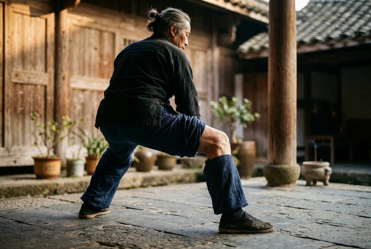 Weizhong Cavity Supporting Middle: Popliteal Fascial Decompression, Posterior Kinetic Chain Unwinding, and Lumbosacral Ground Force Transmission in Classical Neigong