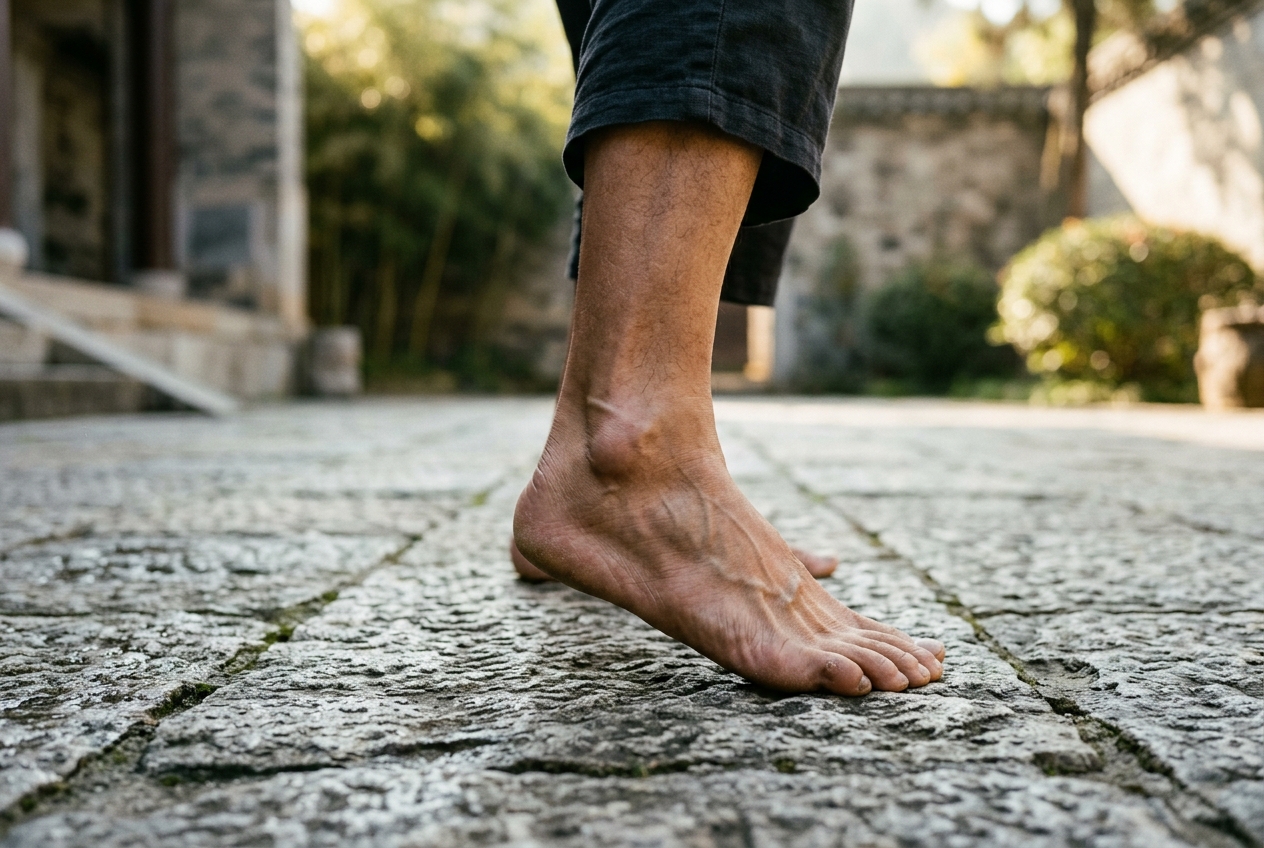 Zhaohai Cavity Shining Sea: Sub-Malleolar Fascial Decompression, Yin Qiao Mai Activation, and Calcaneal Kinetic Rooting in Classical Neigong