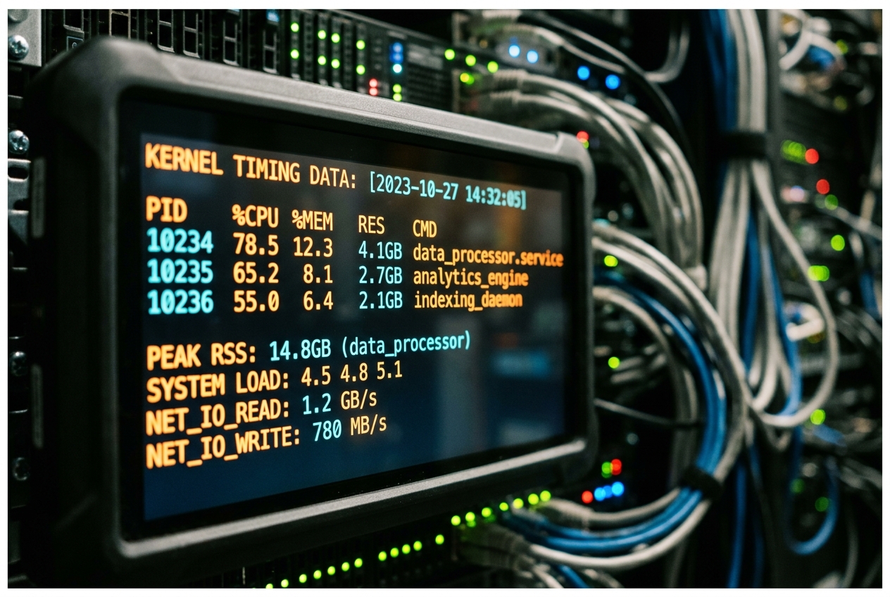 Time: Profiling Granular Process Resource Consumption, Measuring Peak Resident Set Size, and Triaging Kernel Context Switches in Production