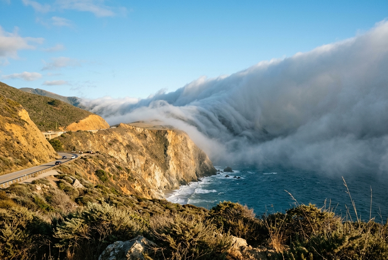Coastal Trapped Disturbances & Marine Layer Surges: How Topographic Trapping and Internal Kelvin Waves Propagate Abrupt Cool Fronts