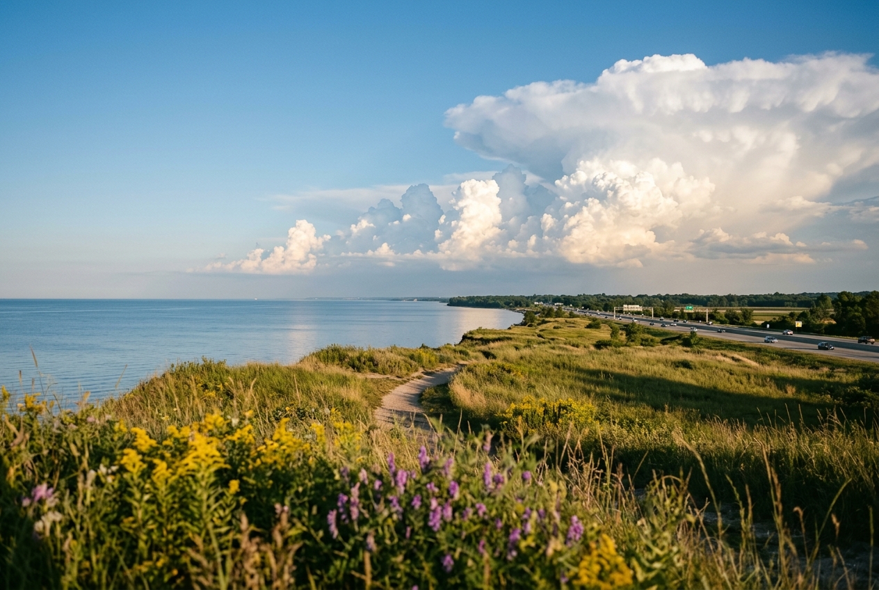 Lake-Breeze Convergence Zones & Convective Initiation Dynamics: How Shoreline Thermal Contrasts and Opposing Synoptic Winds Trigger Explosive Afternoon Thunderstorms