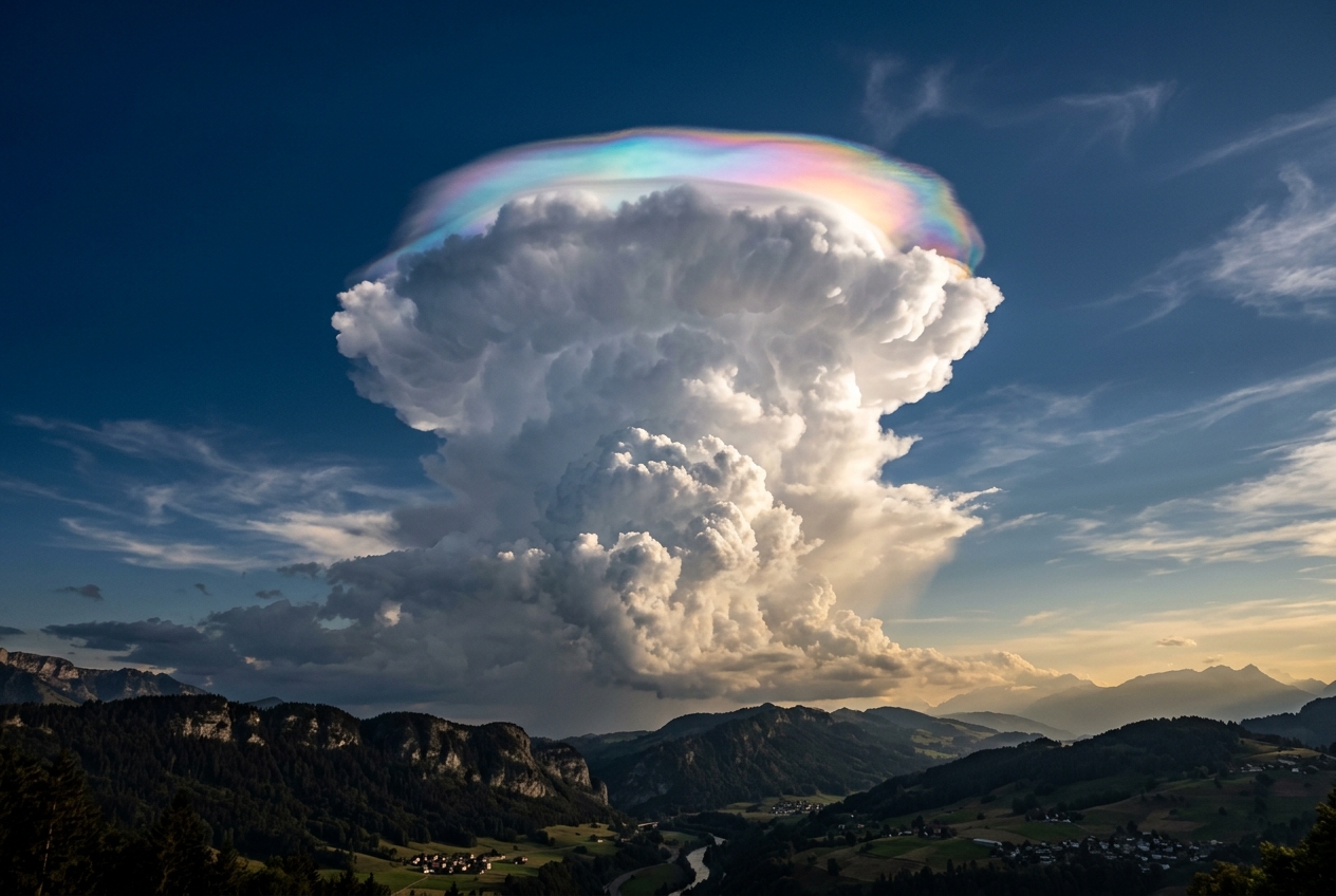 Pileus Cloud Dynamics & Rapid Updraft Forcing: How Explosive Vertical Acceleration and Adiabatic Expansion Forge Iridescent Cap Clouds Atop Convective Towers