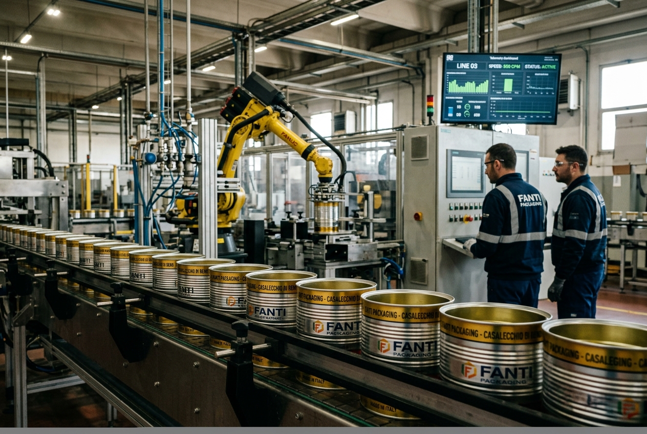 Stabilimento Fanti Packaging Di Casalecchio Di Reno: L'Ingegneria Del Packaging Metallico Tra Imbutitura Della Banda Stagnata, Litografia Industriale Su Lamiera E Confezionamento a Tenuta Ermetica