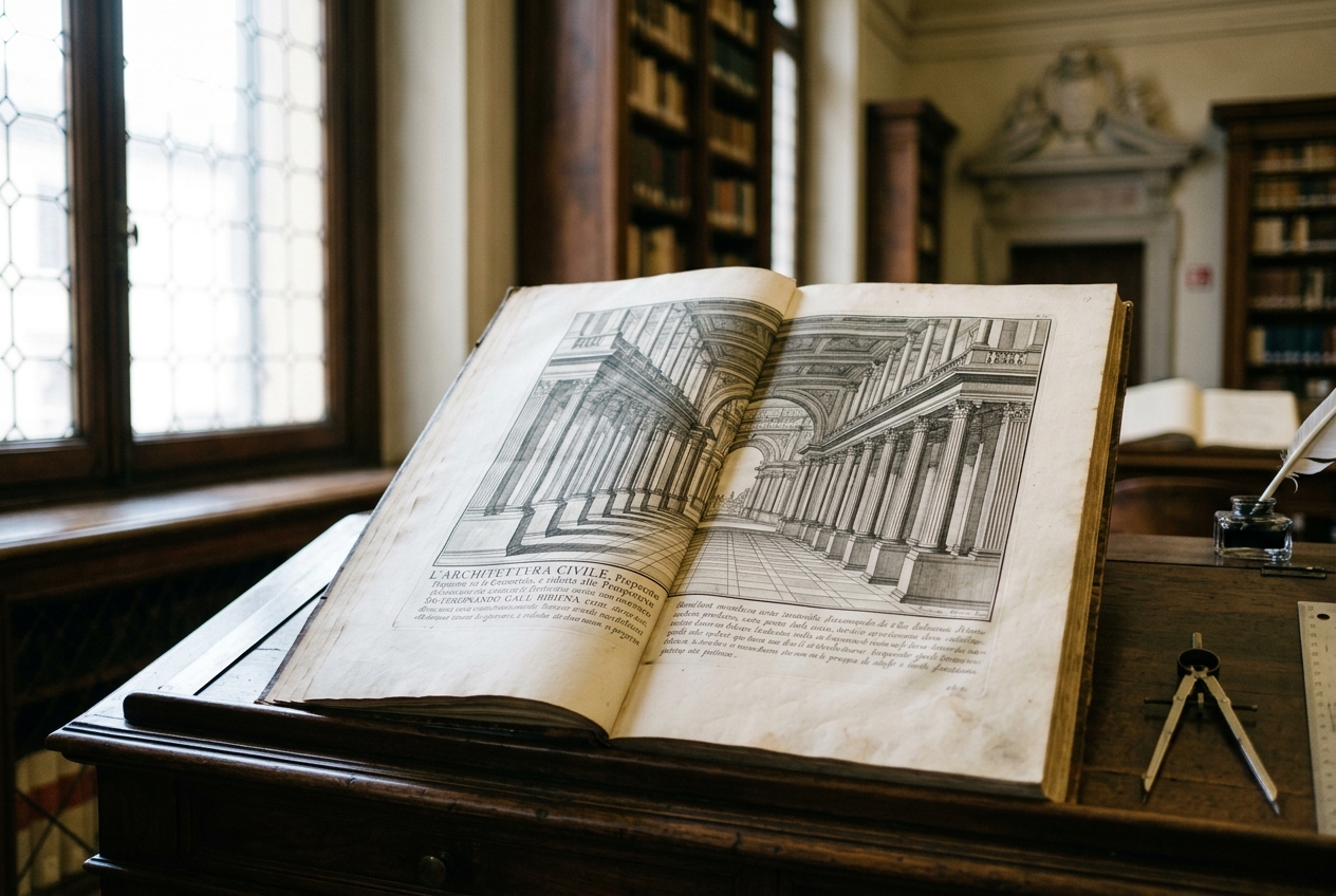Ferdinando Galli Bibiena: L'Invenzione Della Scena Per Angolo Nel 1711, L'Architettura Civile E La Rivoluzione Prospettica Barocca a Bologna