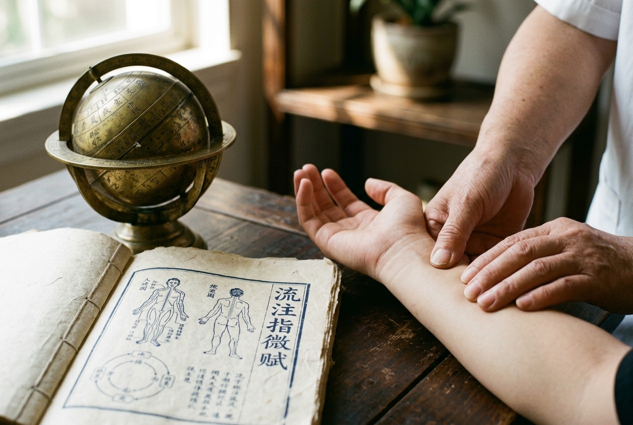 Liu Zhu Zhi Wei Fu: Navigating He Ruoyu's Chrono-Acupuncture Dynamics, Diurnal Open-Point Matrices, and Precision Acupressure Protocols