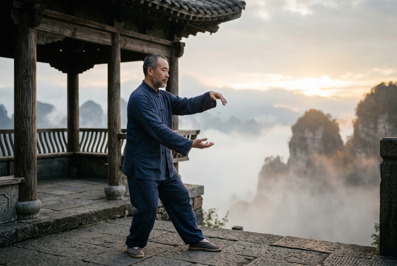 Taiji Qigong (Tai Ji Qi Gong) Meridian Dynamics: Governing Yin-Yang Dynamic Equilibrium, Spiral Silk-Reeling Mechanics (Chan Si Jin), Dantian Rotary Torque, and Continuous Channel Flow in Traditional Chinese Medicine