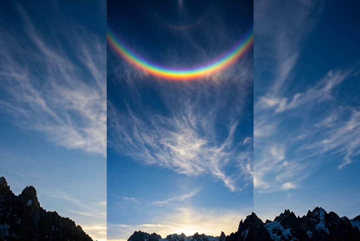 Circumzenithal Arc & Bravais Refraction Dynamics: How Flat Hexagonal Plate Crystals and 90° Prism Geometries Forge the Zenith's Upside-Down Rainbow