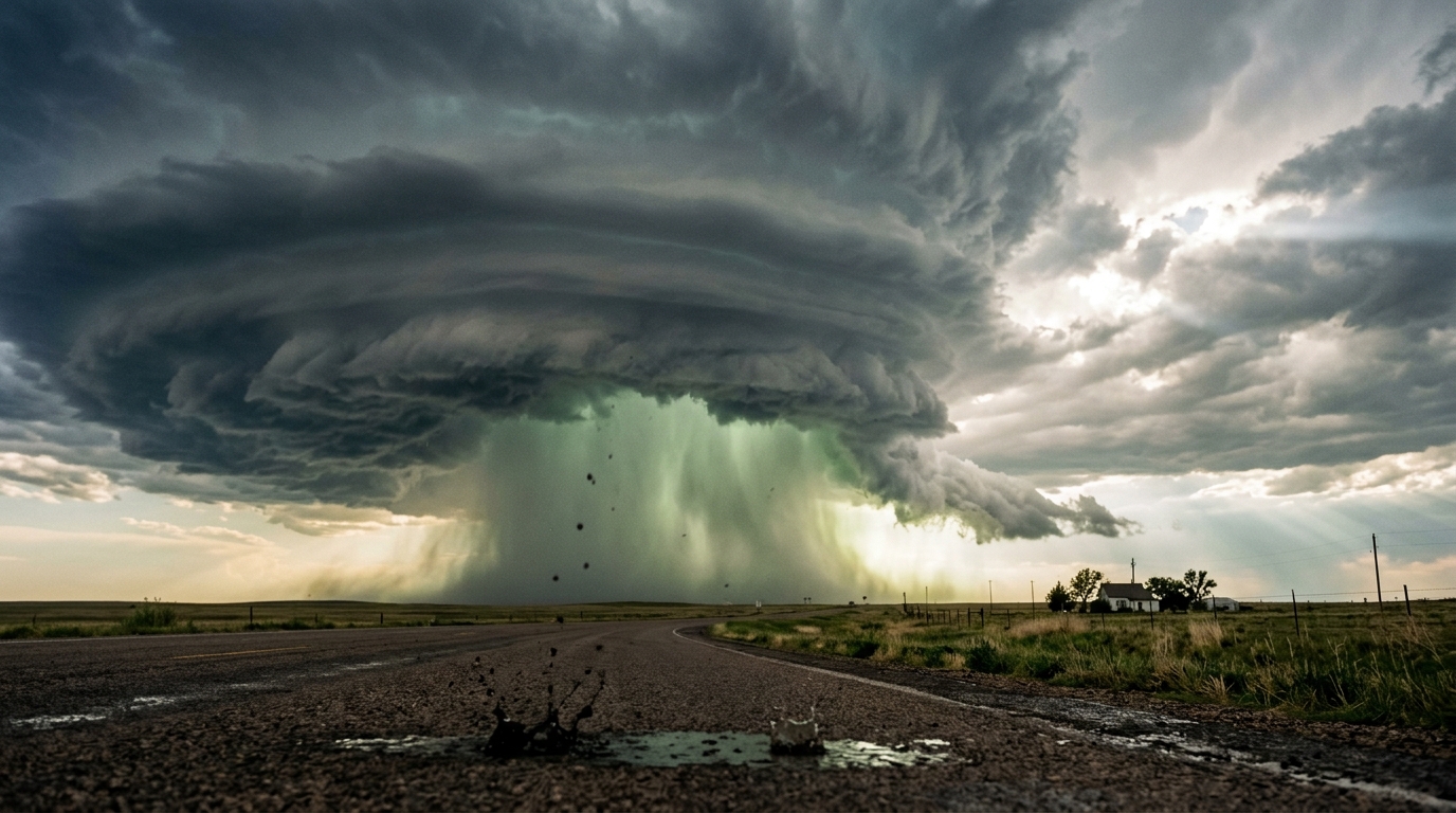 Forward-Flank Downdraft (FFD) & Hydrometeor Size-Sorting: How Differential Drag, Evaporative Cooling, and Anvil Trajectories Anchor Classic Supercells